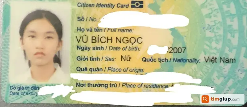 Tìm ví và giấy tờ mang tên Vũ Bích Ngọc (2007) tại Đồng Nai