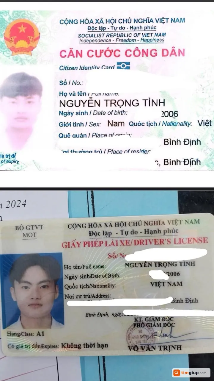 Tìm ví da chứa giấy tờ tùy thân của Nguyễn Trọng Tình tại Quận 3, TP.HCM