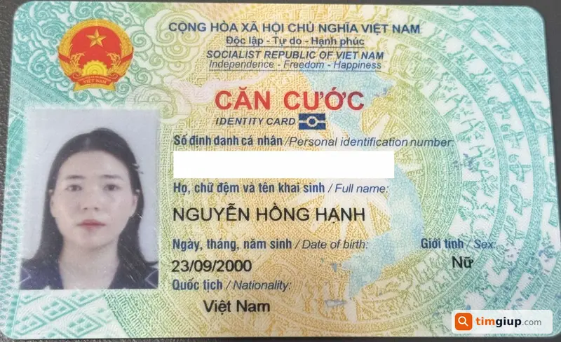 Tìm CCCD Nguyễn Hồng Hạnh rơi từ Gigamall Thủ Đức đến Hiệp Bình Chánh