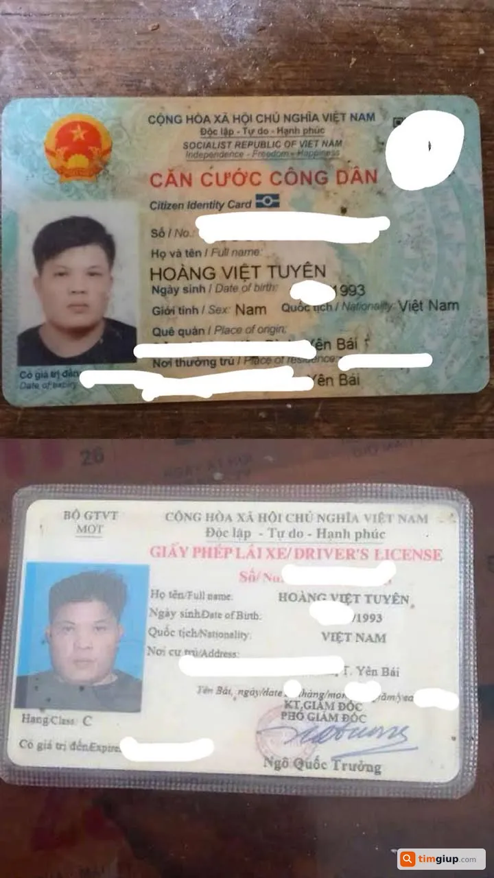 Tìm ví và giấy tờ tùy thân của anh Hoàng Việt Tuyên tại Hà Nội
