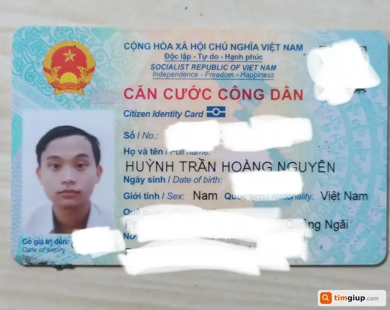 Tìm ví chứa giấy tờ tùy thân của Huỳnh Trần Hoàng Nguyên tại Gò Vấp