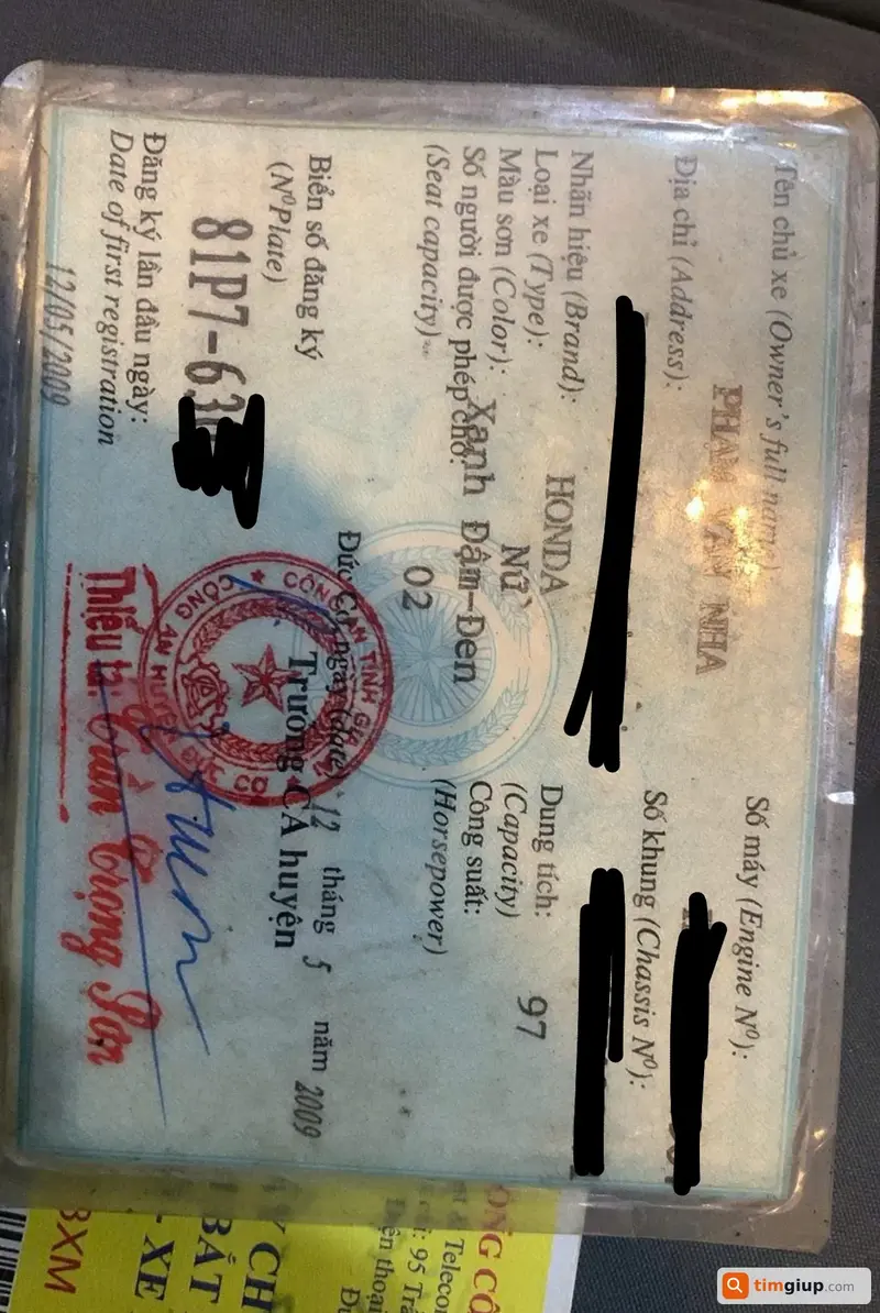 Tìm ví đánh rơi tên Phạm Ngọc Long tại Hà Nội