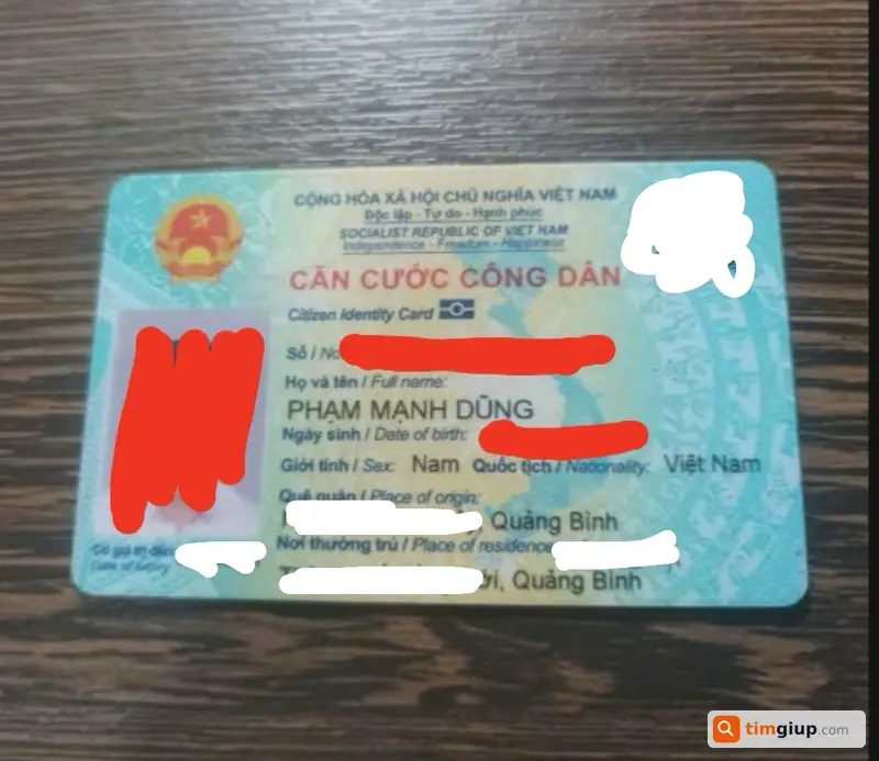 Tìm ví giấy tờ mang tên Phạm Mạnh Dũng tại Đà Nẵng