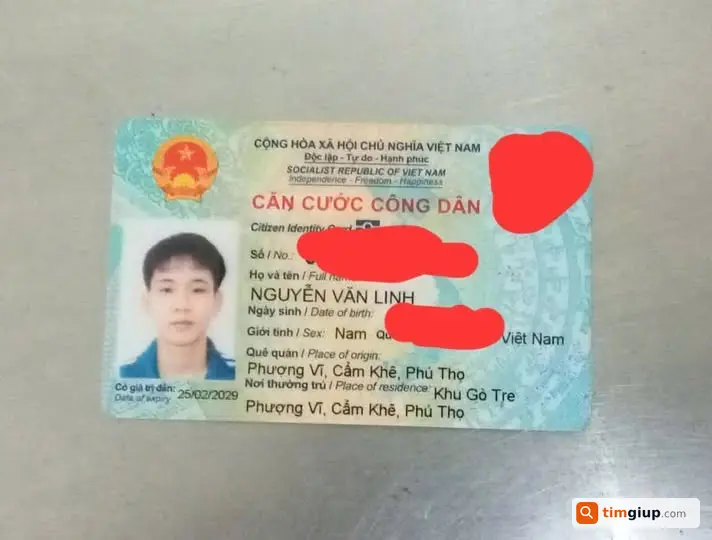 Tìm lại ví có CCCD và giấy tờ tại địa phương, liên hệ 0337974352