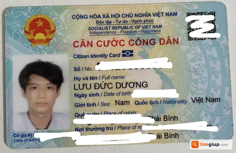 Tìm ví có giấy tờ mang tên Lưu Đức Dương