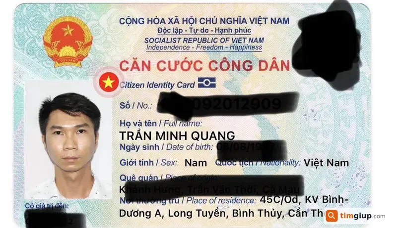 Tìm ví màu nâu chứa giấy tờ tên Trần Minh Quang (1992) tại Cần Thơ
