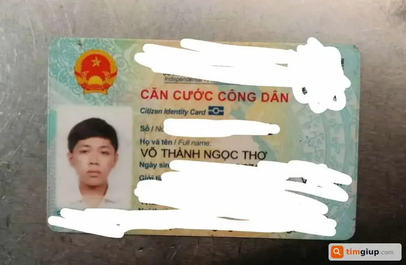 Tìm ví và giấy tờ tùy thân của anh Võ Thành Ngọc Thơ tại TP.HCM