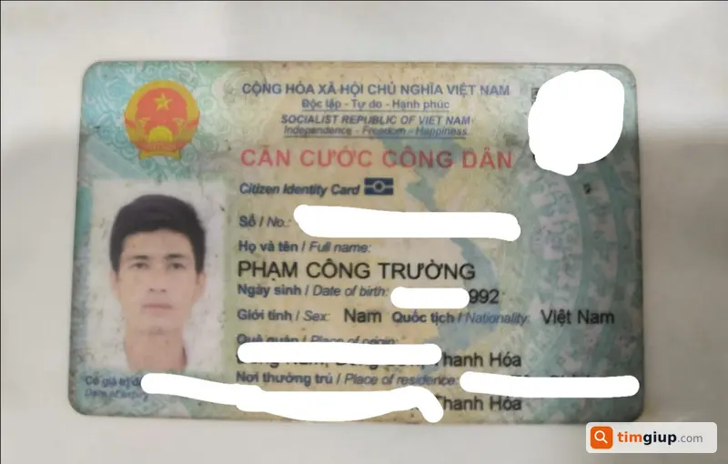 Tìm ví nâu đen chứa CCCD Phạm Công Trường tại TP.HCM