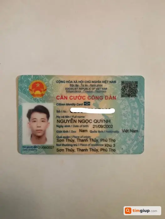 Tìm ví màu nâu chứa CCCD rơi trên đường Trịnh Văn Bô