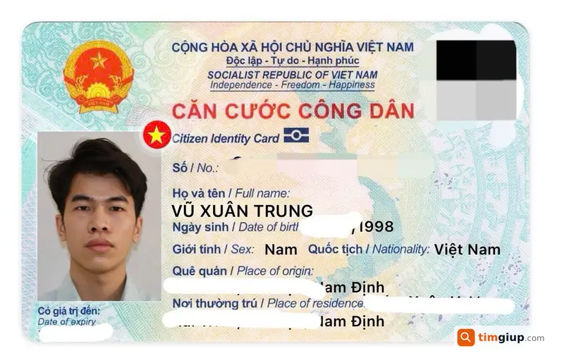 Tìm ví giấy tờ tên Vũ Xuân Trung rơi khu vực Hà Nội