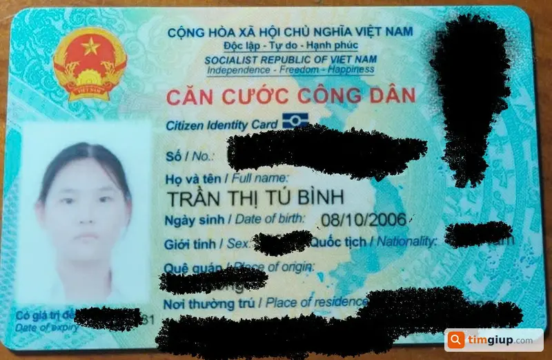 Tìm căn cước công dân tên Trần Thị Tú Bình tại Thủ Đức