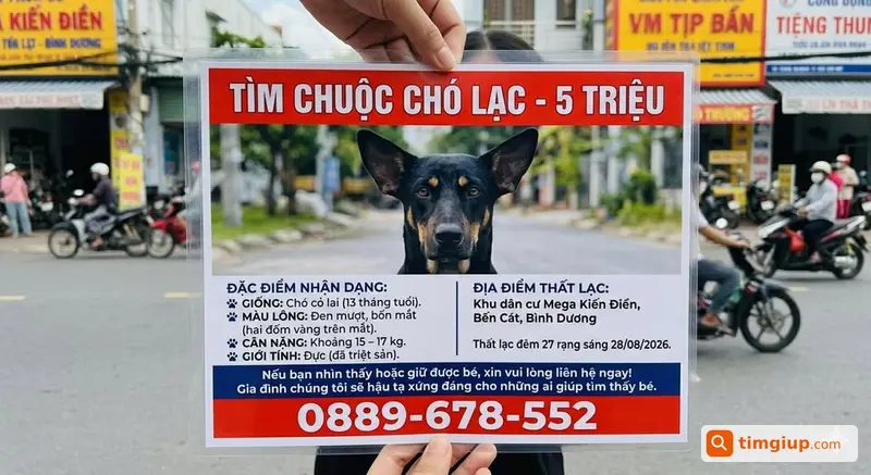 Chuộc Cún Lạc Tại Bến Cát, Bình Dương 5 Triệu Đồng