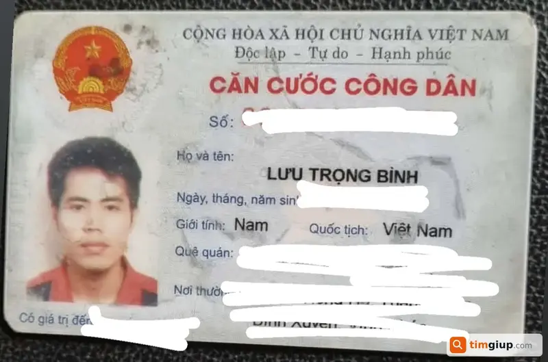 Tìm ví đánh rơi của anh Lưu Trọng Bình tại khu Kim Giang, Hà Nội