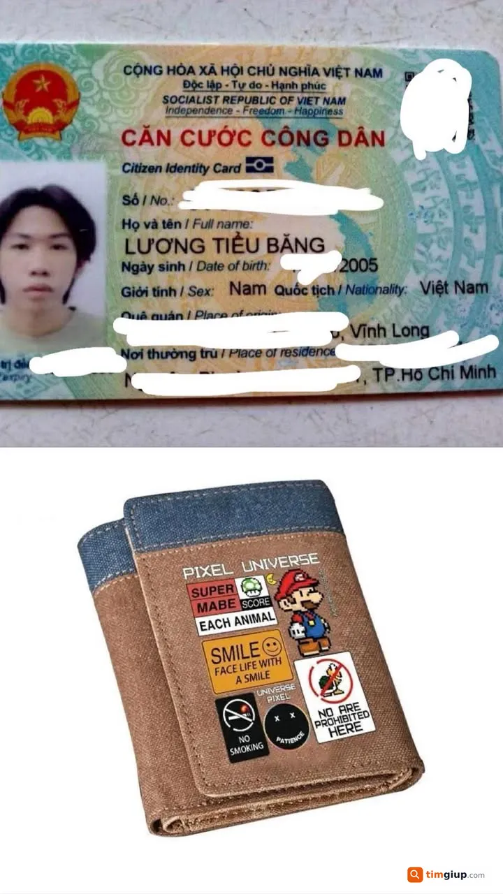 Tìm ví và giấy tờ tùy thân của Lương Tiểu Băng tại Bình Tân và Quận 11