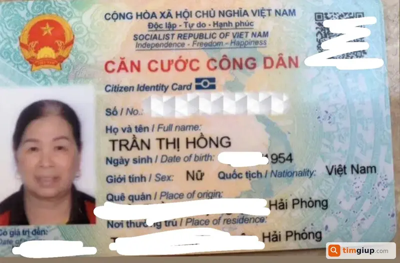 Tìm ví màu đen chứa CCCD của ông Bùi Văn Ích và bà Trần Thị Hồng tại Hải Phòng