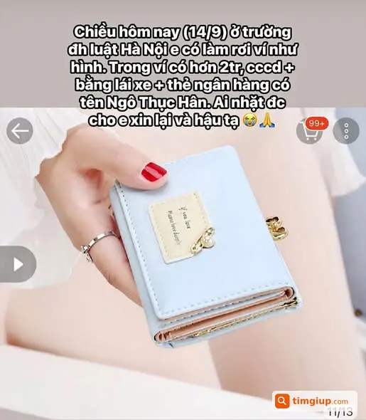 Tìm Đồ Thất Lạc, Ai Nhặt Được Xin Liên Hệ Để Nhận Lại