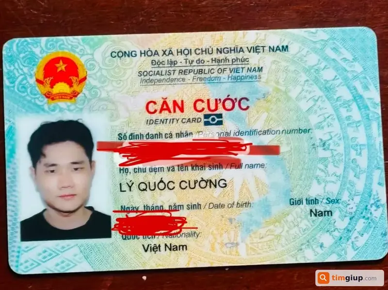 Tìm ví da màu đen của anh Lý Quốc Cường tại TP.HCM