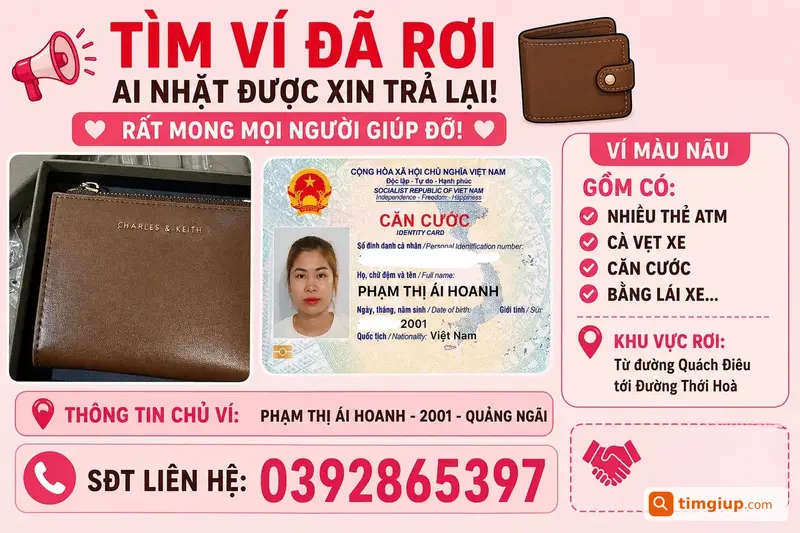 Ví Nâu Tên Phạm Thị Ái Hoanh Rơi Từ Quách Điêu Đến Thới Hoà