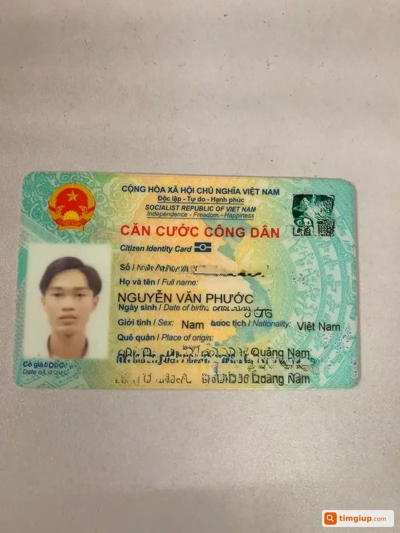 Rơi Ví Chứa Cccd Tên Nguyễn Văn Phước Ở Đống Đa - Trần Cao Vân