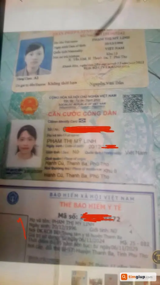 Nhặt được giấy tờ mang tên Mỹ Linh, liên hệ nhận lại