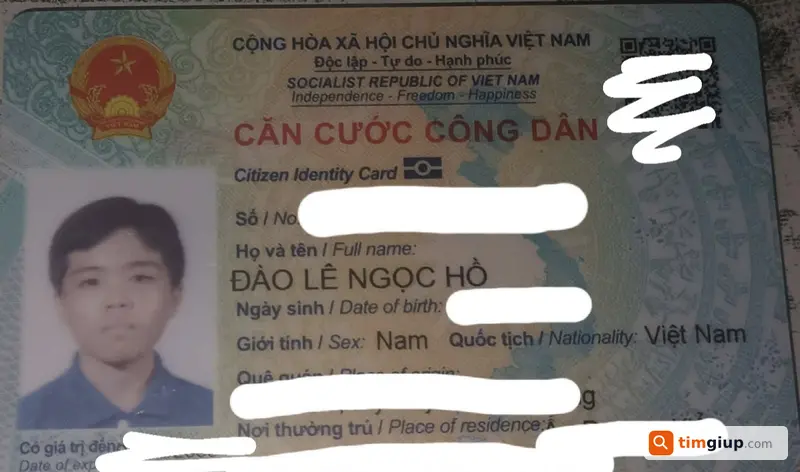 Tìm Căn Cước Công Dân Tên Đào Lê Ngọc Hồ Tại Cần Thơ