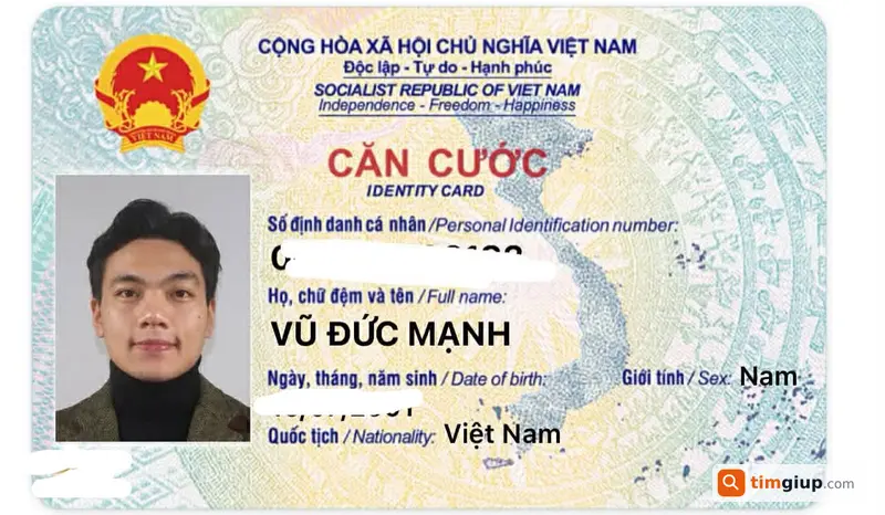 Tìm card holder có giấy tờ tên Vũ Đức Mạnh tại Hà Nội