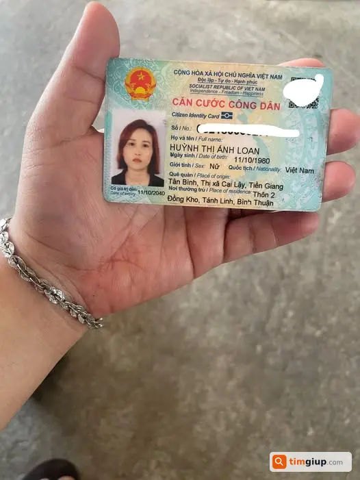 Nhặt được CCCD tại KCN DONA, Bách Hóa Ba Nhơn liên hệ nhận lại