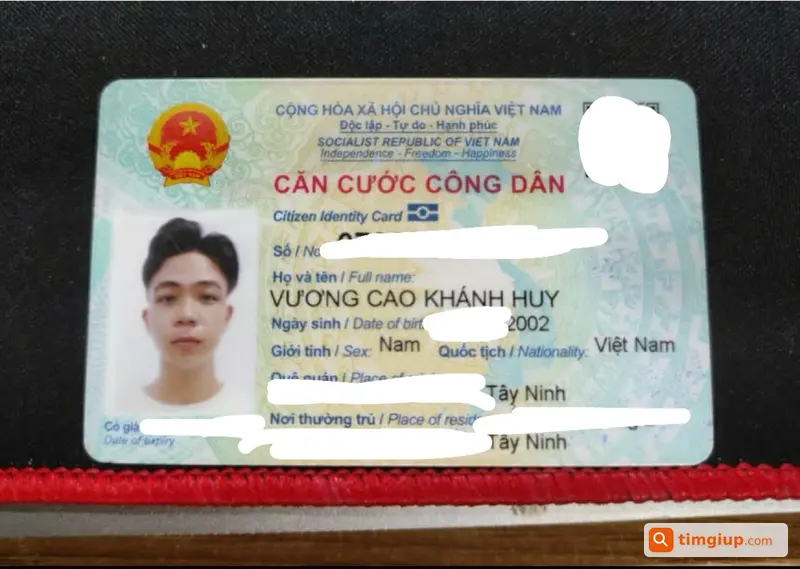 Ví Giấy Tờ Vương Cao Khánh Huy Rơi Tại Hóc Môn, Gò Vấp