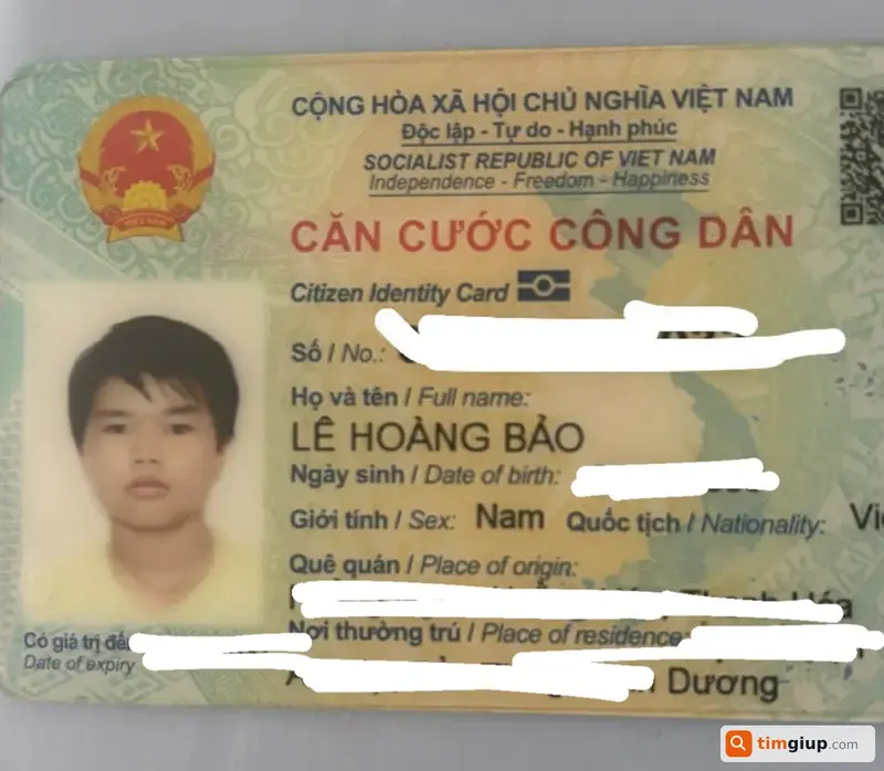 Tìm ví màu đen đánh rơi tại Bình Chánh, TP.HCM - Tên Lê Hoàng Bảo