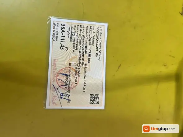 Tìm giấy tờ xe ô tô BKS 38A-141.45 tuyến Hà Nội – Kỳ Anh