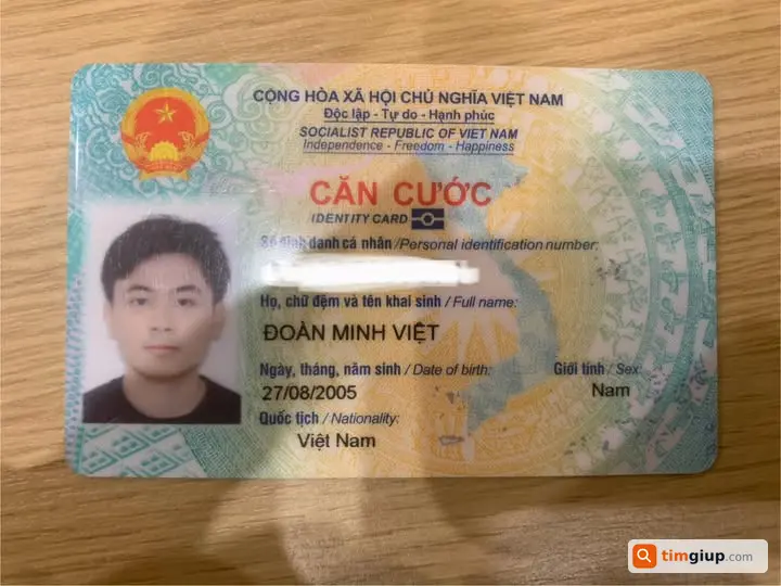 Tìm ví chứa CCCD và giấy tờ tên Đoàn Minh Việt tại Hà Nội