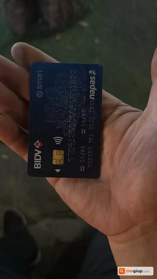 Nhặt được thẻ ATM BIDV tên Nguyễn Thị Hoài Thư tại Thanh Xuân
