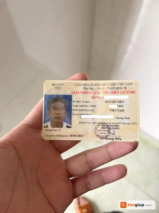 Nhặt Được Bằng Lái Xe Đánh Rơi, Liên Hệ Để Nhận Lại