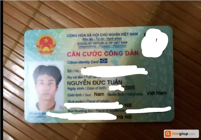 Tìm ví đựng giấy tờ của Nguyễn Đức Tuấn tại TP. Bắc Ninh