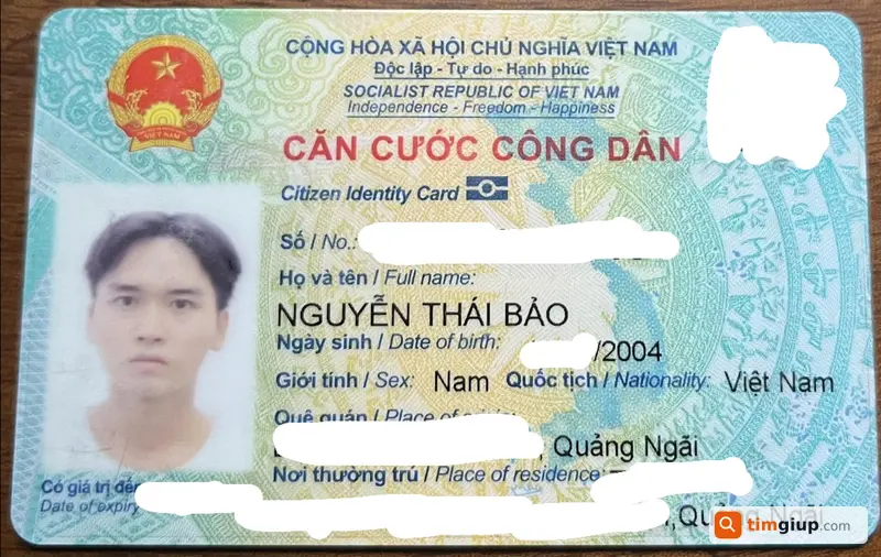 Tìm ví giấy tờ Nguyễn Thái Bảo rơi Bình Thạnh – Thủ Đức