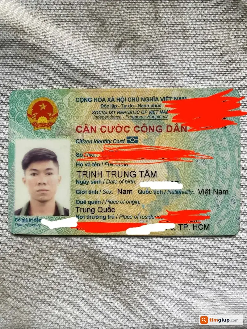 Tìm Ví Giấy Tờ Mang Tên Trịnh Trung Tâm Tại Tp.hcm