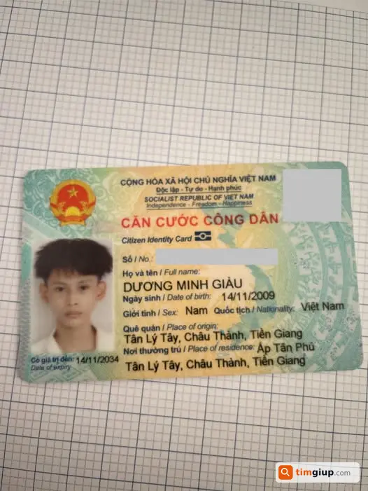 Mất ví màu nâu chứa cà vẹt xe tại Tân Hiệp Tiền Giang