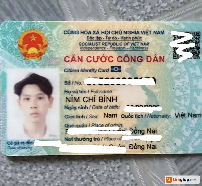 Tìm ví đánh rơi chứa giấy tờ tùy thân tên Nìm Chí Bình tại TP. Hồ Chí Minh