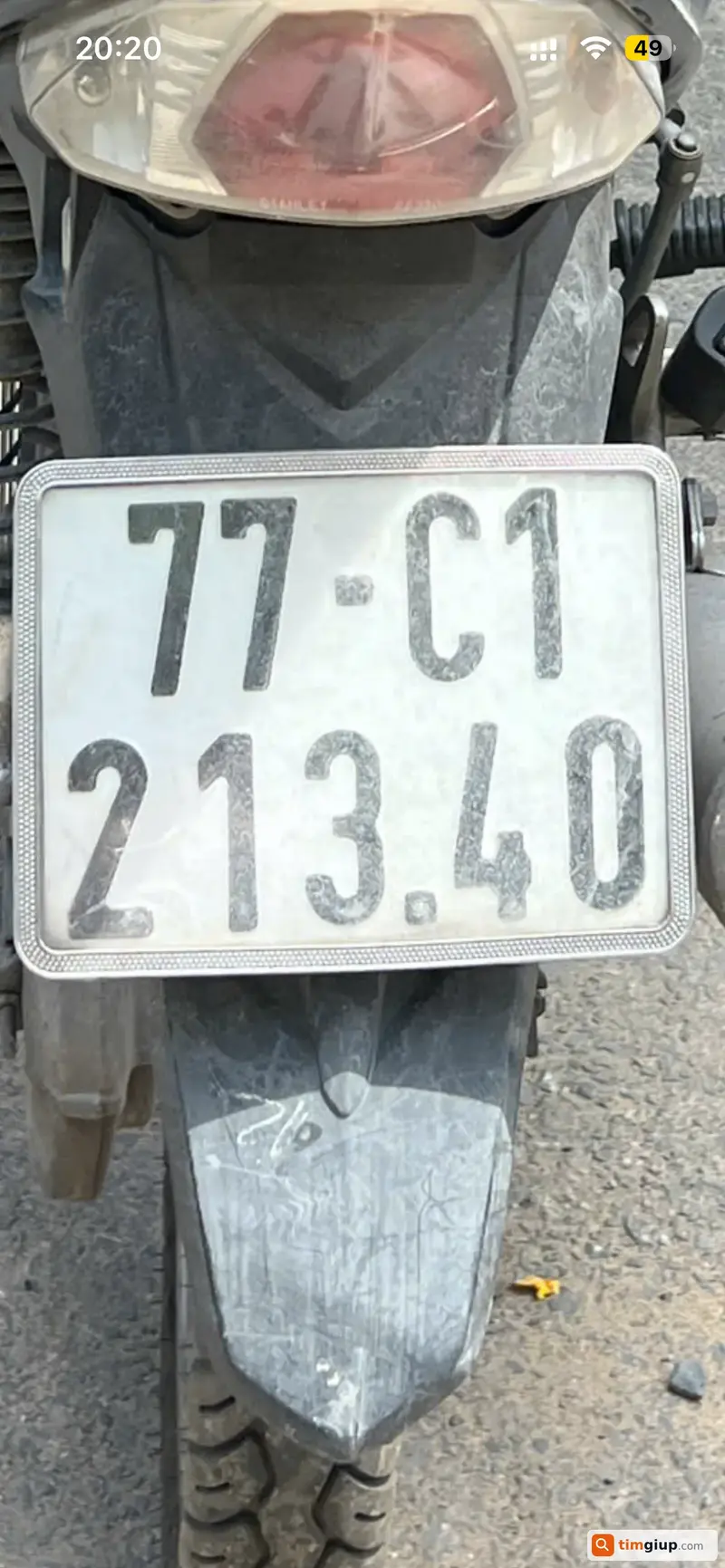 Tìm biển số xe máy 77C1-21340 bị rơi tại Quận Tân Phú, TP.HCM