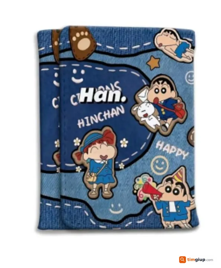 Tìm ví/bóp màu xanh hình Shin của Võ Trần Hải Yến