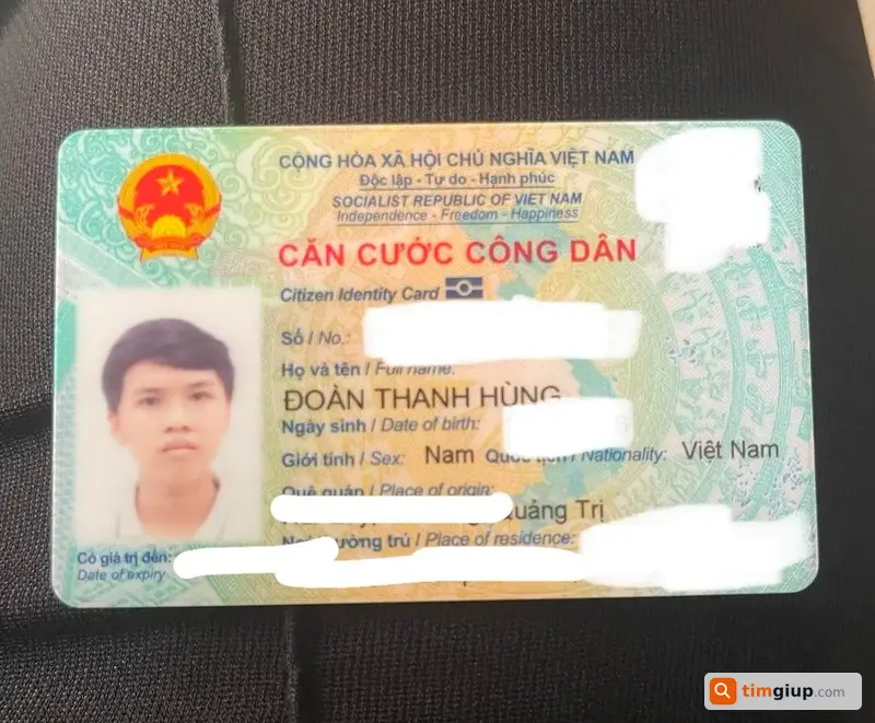 Tìm ví cùng giấy tờ mang tên Đoàn Thanh Hùng rơi tại TP.HCM