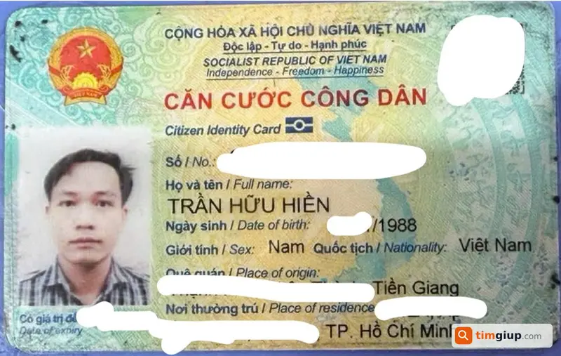 Tìm ví đen chứa CCCD tên Trần Hữu Hiền tại Quận 7 TP.HCM