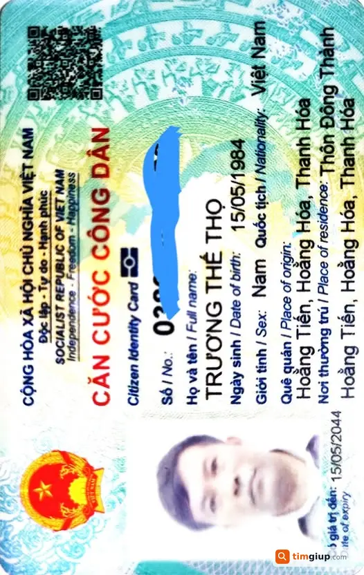 Mất ví có CCCD và GPLX mang tên Trương Thế Thọ