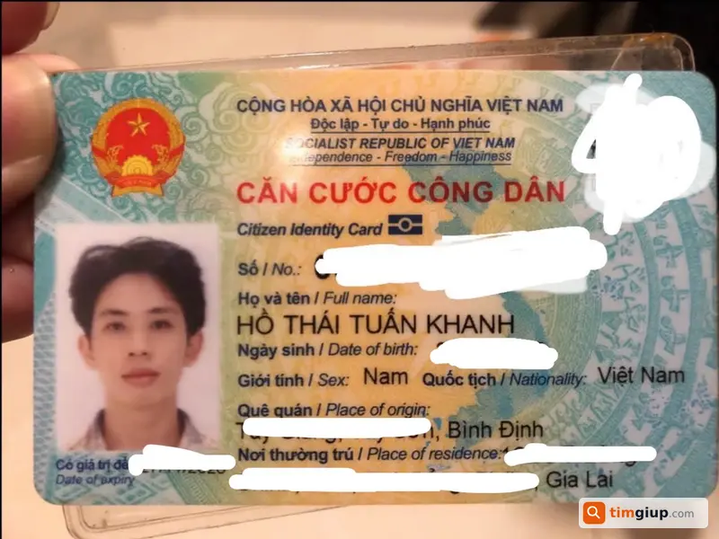 Tìm ví giấy tờ tên Hồ Thái Tuấn Khanh tại Đà Nẵng