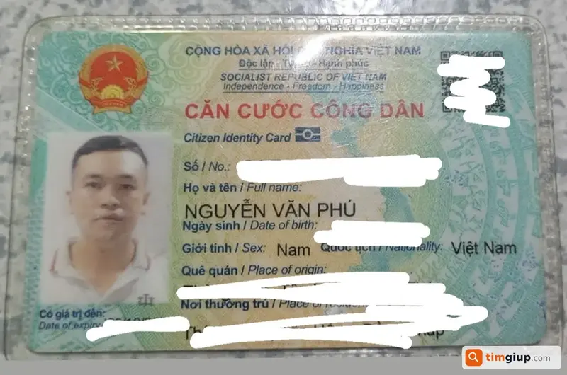 Tìm ví và giấy tờ tùy thân của anh Nguyễn Văn Phú tại Long An