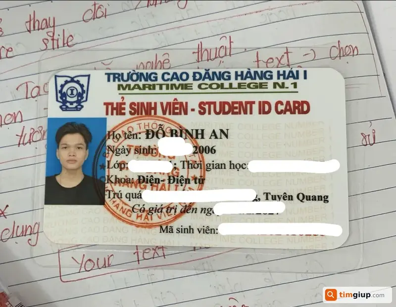 Tìm ví giấy tờ mang tên Đỗ Bình An tại Quận Hải An, Hải Phòng