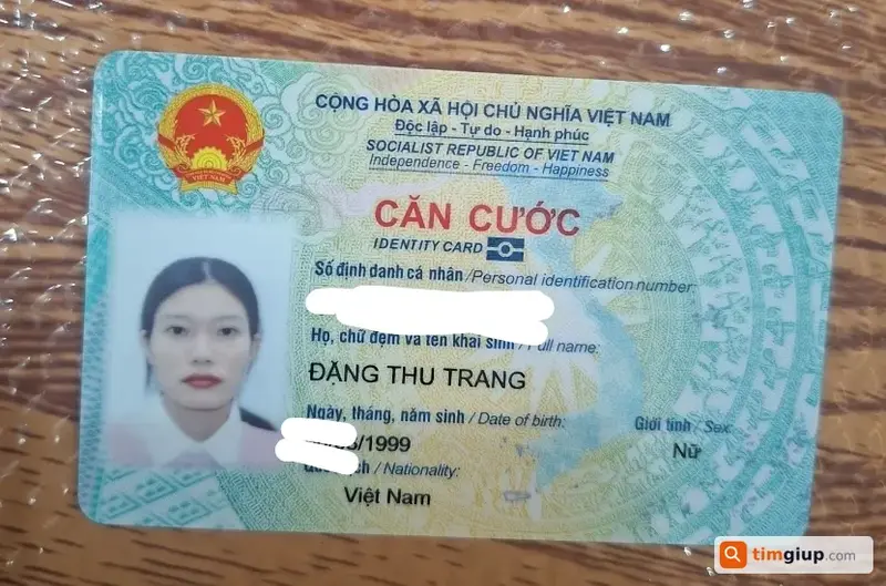Tìm ví đánh rơi mang tên Đăng Thu Trang tại Hải Phòng