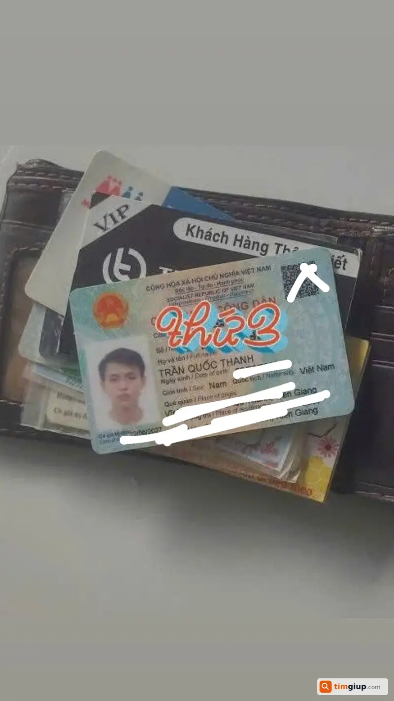 Tìm ví giấy tờ mang tên Trần Quốc Thanh tại Kiên Giang