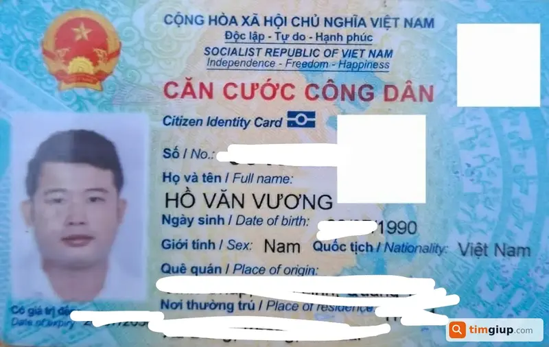 Tìm ví và giấy tờ tùy thân tên Hồ Văn Vương tại Lâm Đồng