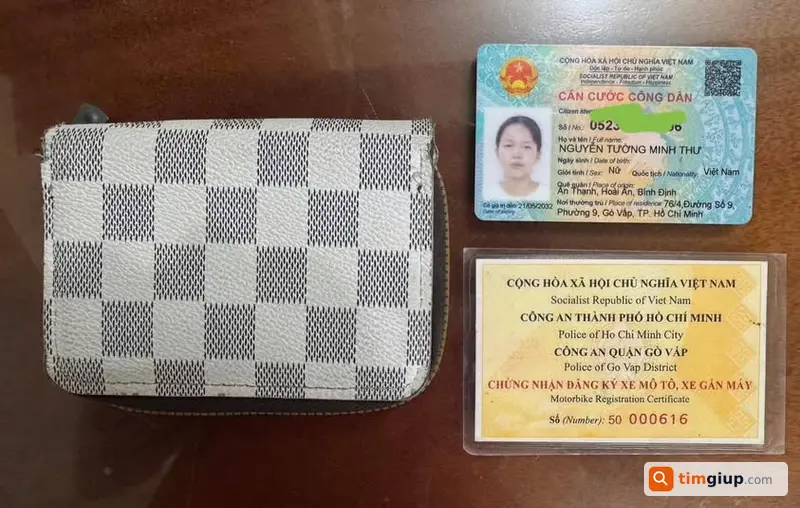 Nhặt được ví có giấy tờ tại đường Dương Thị Mười, Quận 12